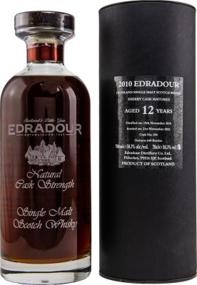 Edradour 2010 Natural Cask Strength Sherry 58.3% 700ml