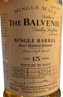 Balvenie 15yo Single Barrel 50.4% 700ml