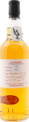 Hazelburn 1998 Duty Paid Sample For Trade Purposes Only 57.5% 700ml