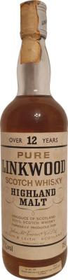 Linkwood 12yo Pure Scotch Whisky imported by CO. Import Lic. Torino Italy 40% 750ml