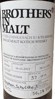 Islay Single Malt Scotch Whisky 2013 BIM P.TED. Coineanach II Stephan Schultheiss 56% 700ml