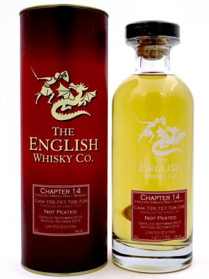 The English Whisky 2007 Chapter 14 Non Peated 1st Fill American Bourbon 039 042 46% 700ml