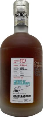 Bruichladdich 2012 Micro-Provenance Series Rivesaltes 2nd fill Friends of Bruichladdich 61.6% 700ml