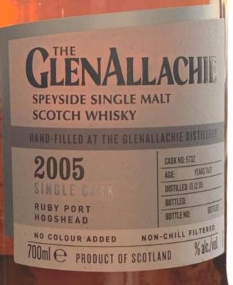 Glenallachie 2005 Handfilled at Distillery 56% 700ml