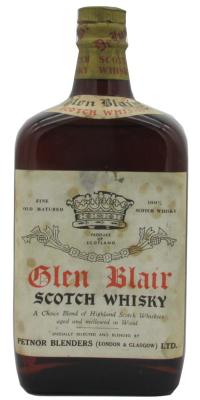 Glen Blair Malt Whisky Commerciale Giuseppe Amati Milan 43% 750ml