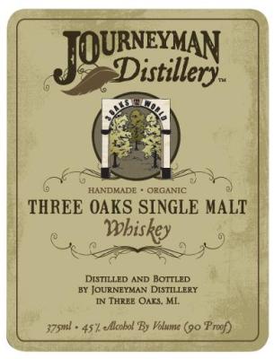 Journeyman Distillery Three Oaks Single Malt 45% 375ml