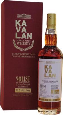 Kavalan Solist Oloroso Sherry Cask Ling Yang He Ming Su Wei Ying Yue Ao Men Lian He Bao Tong 700ml 53.2%