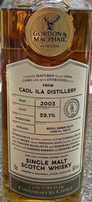 Caol Ila 2003 GM Connoisseurs Choice Cask Strength Refill Sherry Butt 59.1% 700ml