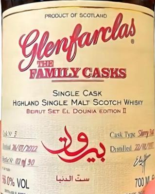 Glenfarclas 1997 The Family Casks Beirut Edition II Sherry Butt 56% 700ml