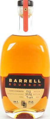 Barrell Bourbon 9yo Batch 012 54.25% 750ml