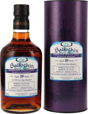 Ballechin 2004 1st Fill Port Pipe Matured 54.7% 700ml