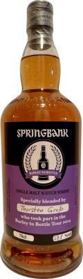 Springbank Barley to Bottle Tour 2024 Thorsten Gross 57.8% 700ml