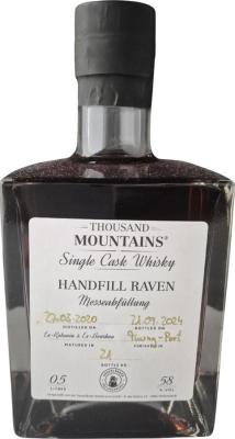 Thousand Mountains 2020 Handfill Raven Single Cask Whisky Messeabullung Just Whisky 58% 500ml