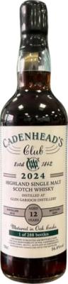 Glen Garioch 2012 CA Cadenhead's Club Members of the Cadenhead's Club 56.8% 700ml