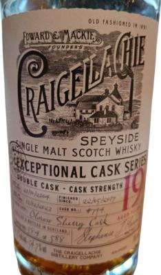 Craigellachie 2004 Exceptional Cask Series Double Cask 54.7% 700ml