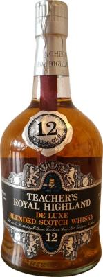 Teacher's 12yo Royal Highland De Luxe Blended Scotch Whisky 43% 750ml