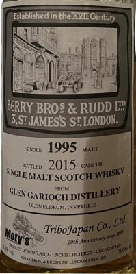 Glen Garioch 1995 BR Tribo Japan Co. Ltd. 20th Anniversary 55.6% 700ml