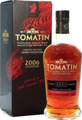 Tomatin 2006 Limited Edition Sherry Collection Pedro Ximenez Sherry Butts 46% 700ml