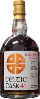 Celtic Cask 2001 Daichead A Haon 41 Single Cask 1st fill bourbon 13yo +Oloroso solera barrel Celtic Whisky Shop Dublin 49.25% 700ml