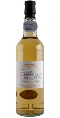 Springbank 2007 Duty Paid Sample For Trade Purposes Only Refill Bourbon Hogshead Rotation 221 57% 700ml