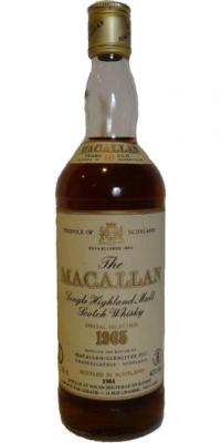 Macallan 1965 Special Selection Sherry Wood Importe par Corade S.A 43% 750ml