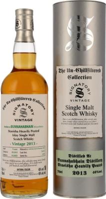 Bunnahabhain 2013 SV Staoisha The Un-Chillfiltered Collection 1st-fill Pinot Noir Red Wine Butts Finish Cask 13 + 15 46% 700ml