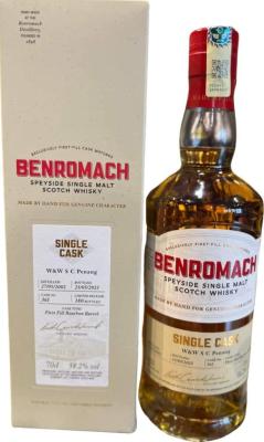 Benromach 2002 Single Cask Cask Strength 1st Fill Bourbon Barrel W&W Single Cask Penang 58.2% 700ml