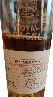 Royal Brackla 2000 Exceptional Cask Refill Hogshead Sherry Butt Tokaji 53% 700ml