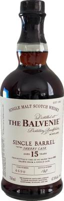 Balvenie 15yo Single Barrel Sherry Cask 47.8% 750ml