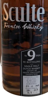 Sculte 2020 Twentse whisky 9e bottling 50.9% 500ml