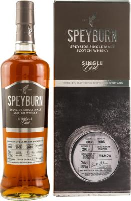 Speyburn 2006 Single Cask 1st fill Spanish Oak Butt #003 LMDW 52.5% 700ml