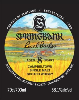 Springbank 8yo Local Barley 58.1% 700ml