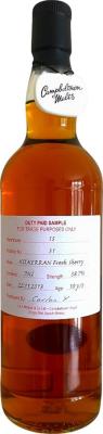 Kilkerran 2013 Duty Paid Sample For Trade Purposes Only 58.7% 700ml