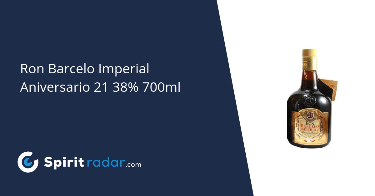 Ron Barcelo Imperial Aniversario 21 38% 700ml - Spirit Radar