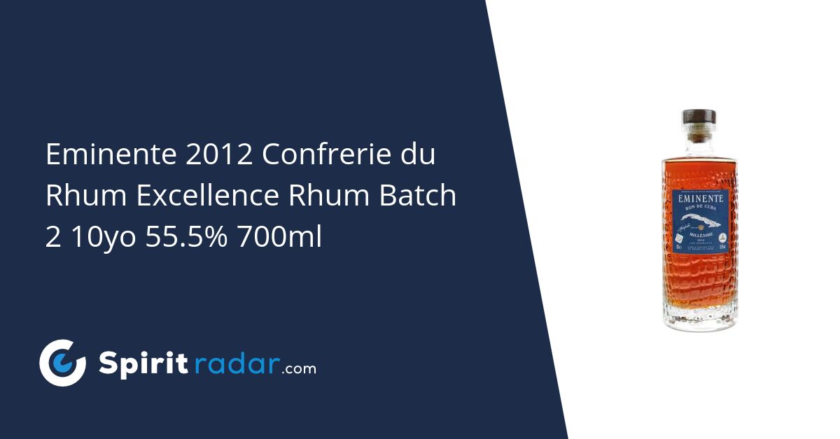 Eminente - Vintage 2012 Confrérie du Rhum ✕ Excellence Rhum Batch 2