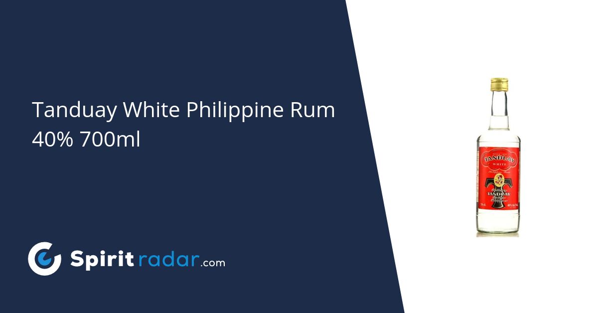 Tanduay White Philippine Rum 40% 700ml - Spirit Radar