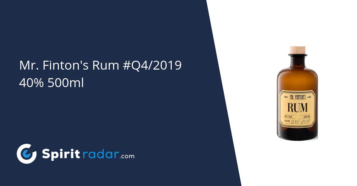 Mr. Finton\'s Spirit 40% - Rum 500ml Radar #Q4/2019