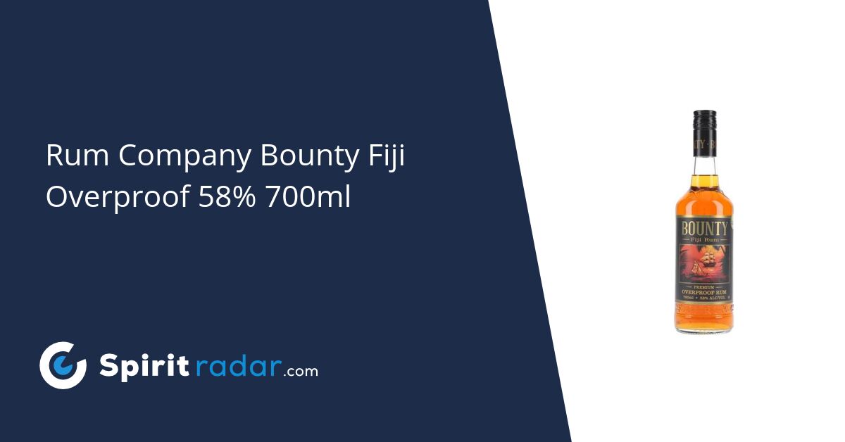 Rum Company Bounty Fiji Overproof 58 700ml Spirit Radar