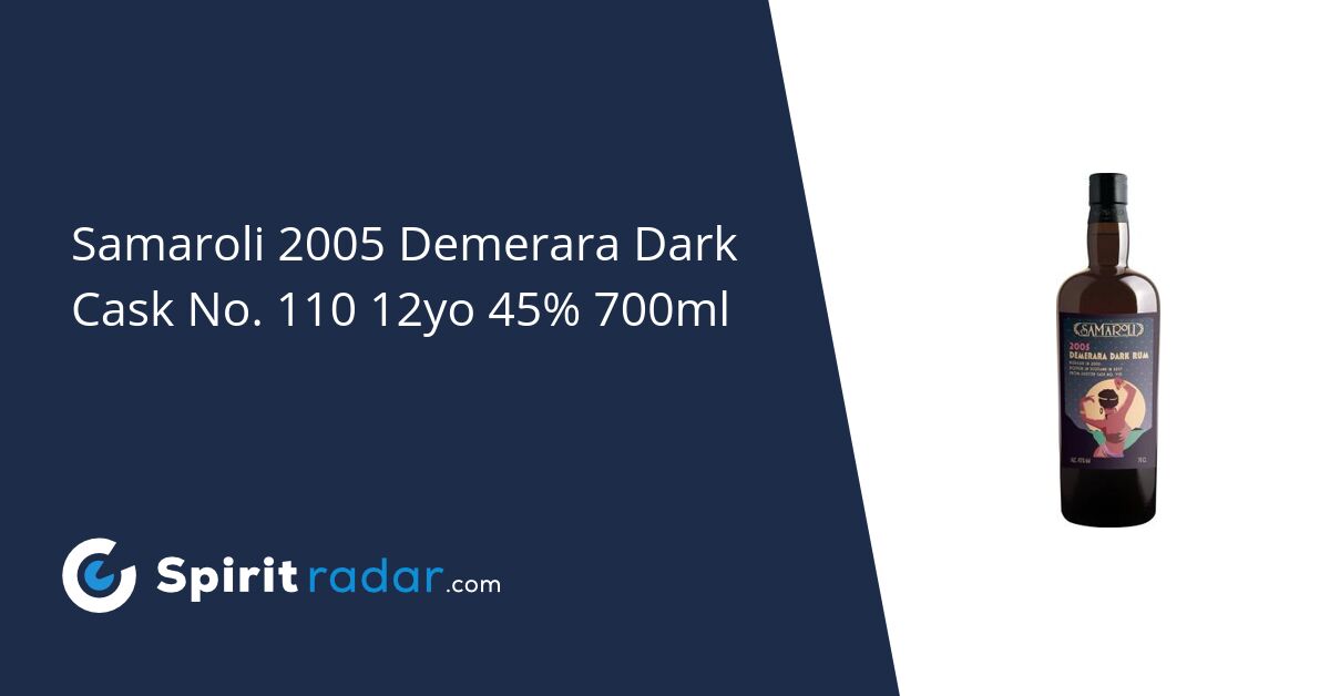 Samaroli 2005 Demerara Dark Cask No. 110 12yo 45% 700ml - Spirit Radar