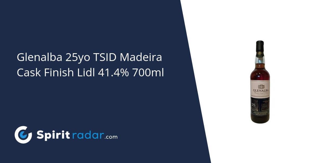Glenalba 25yo TSID Madeira - Finish Radar 41.4% 700ml Cask Lidl Spirit