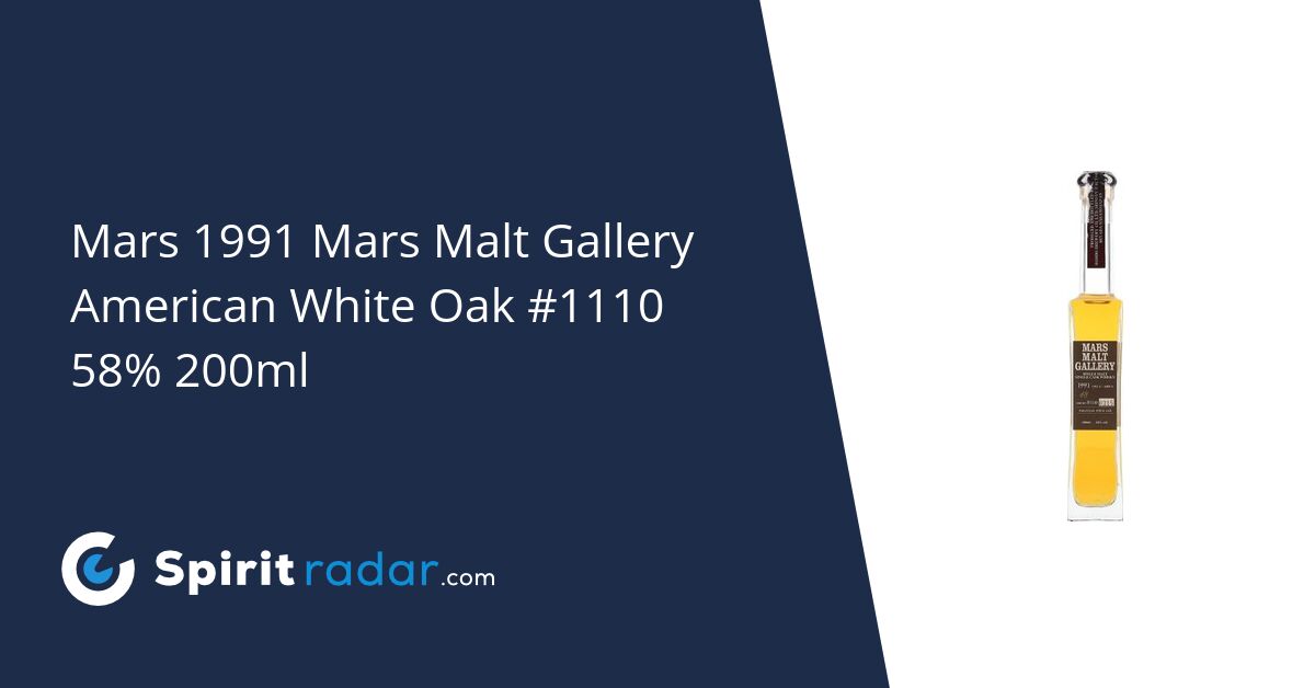 Mars 1991 Mars Malt Gallery American White Oak #1110 58% 200ml