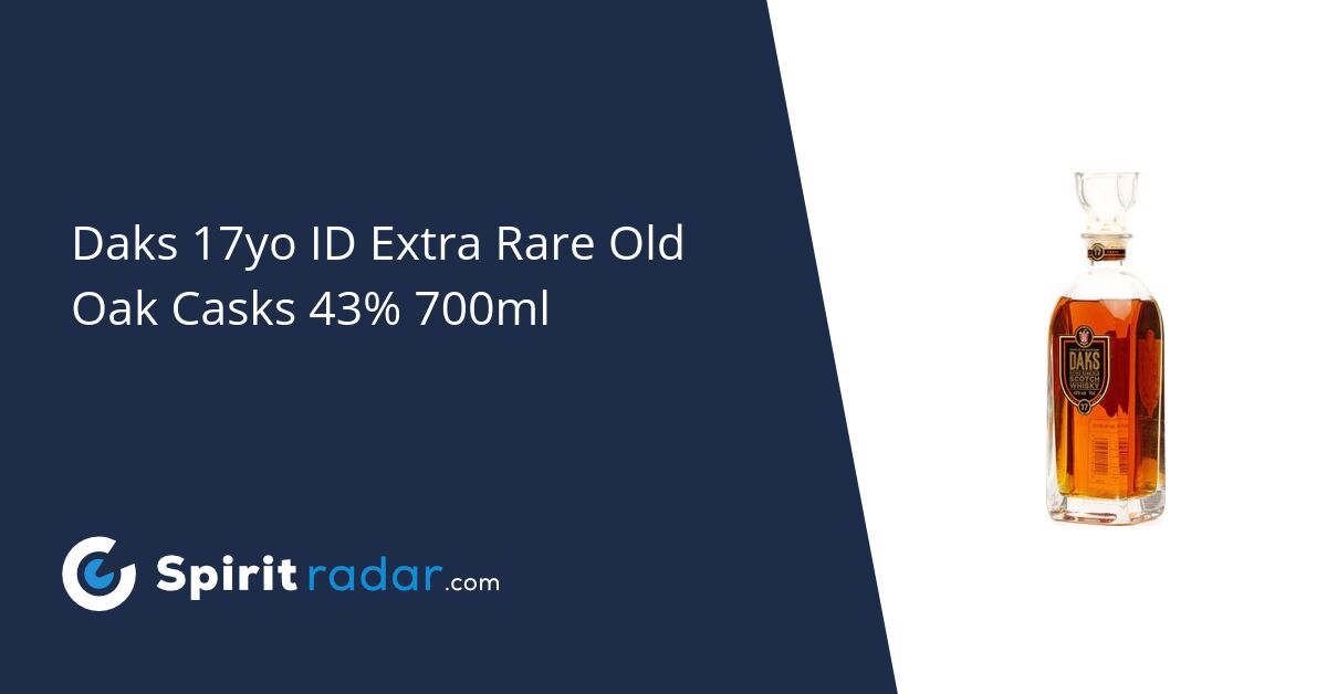 Daks 17yo ID Extra Rare Old Oak Casks 43% 700ml - Spirit Radar