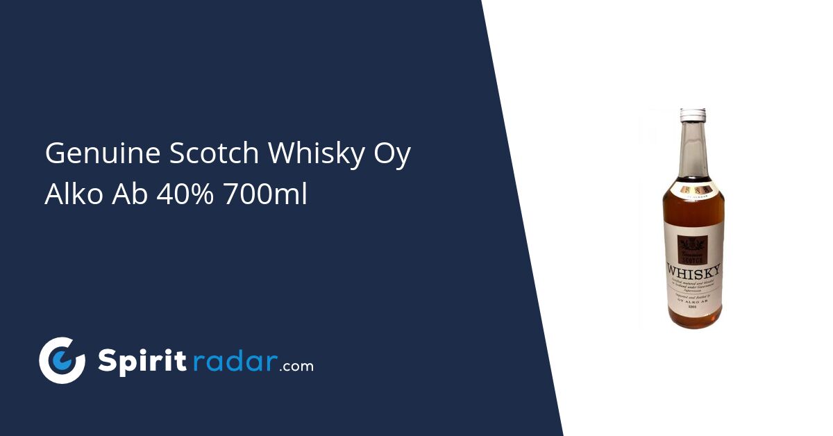 Genuine Scotch Whisky Oy Alko Ab 40 700ml Spirit Radar