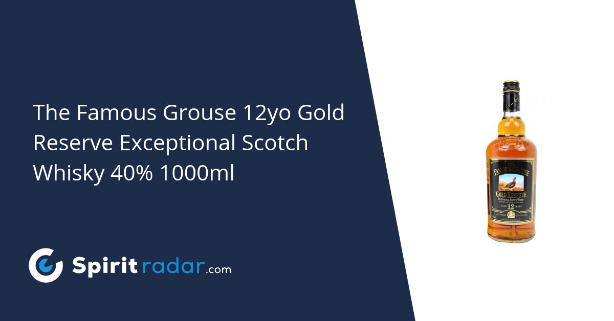 The Famous Grouse 12yo Gold Reserve Exceptional Scotch Whisky 40