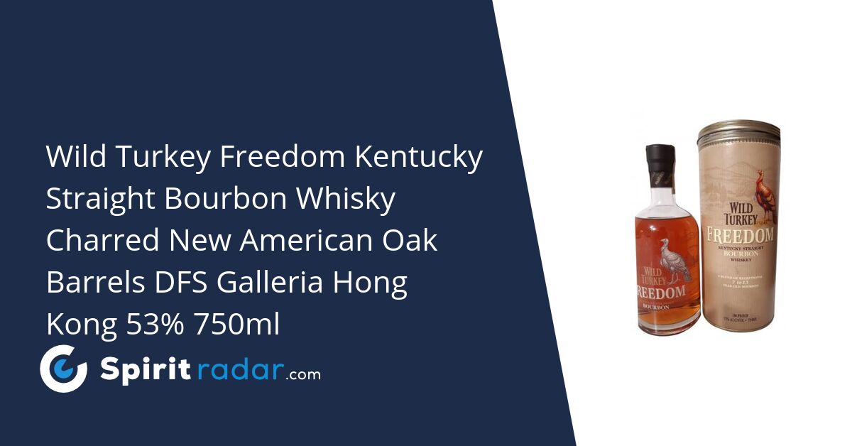 Wild Turkey Freedom Kentucky Straight Bourbon Whisky Charred New