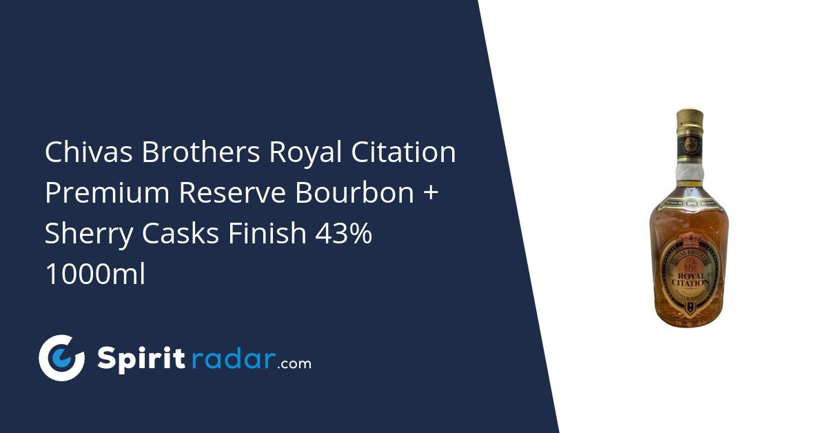 Chivas Brothers Royal Citation Premium Reserve Bourbon + Sherry Casks  Finish 43% 1000ml - Spirit Radar