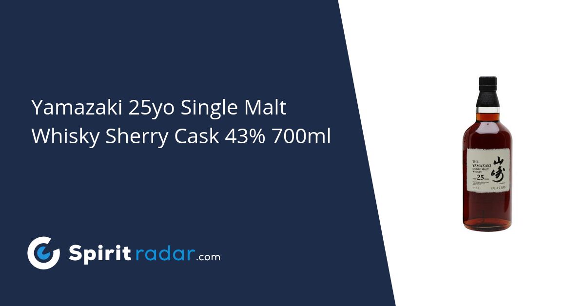 Yamazaki 25yo Single Malt Whisky Sherry Cask 43 700ml Spirit Radar