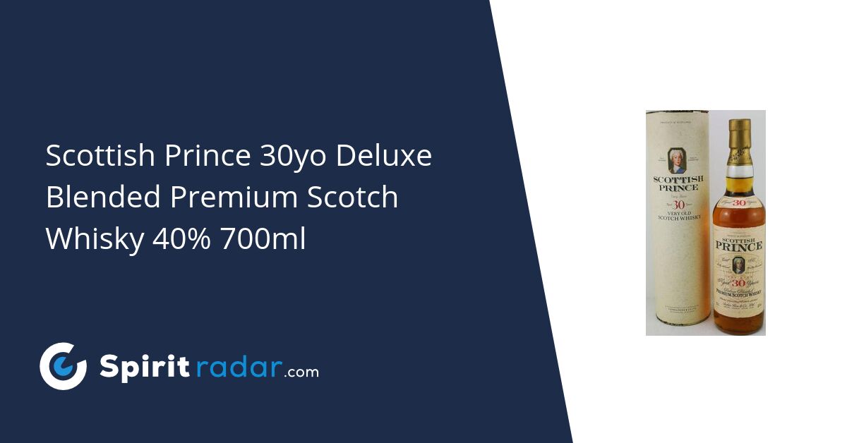 Scottish Prince 30yo Deluxe Blended Premium Scotch Whisky 40% 700ml -  Spirit Radar