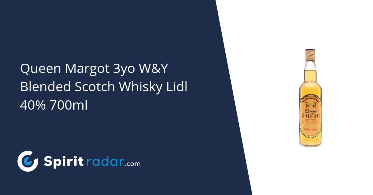 Radar Lidl Blended W&Y 700ml 3yo Whisky 40% Spirit Scotch Queen - Margot