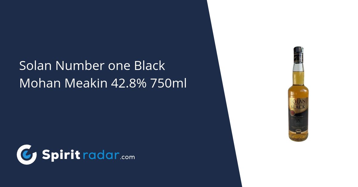 Solan Number one Black Mohan Meakin 42.8% 750ml - Spirit Radar
